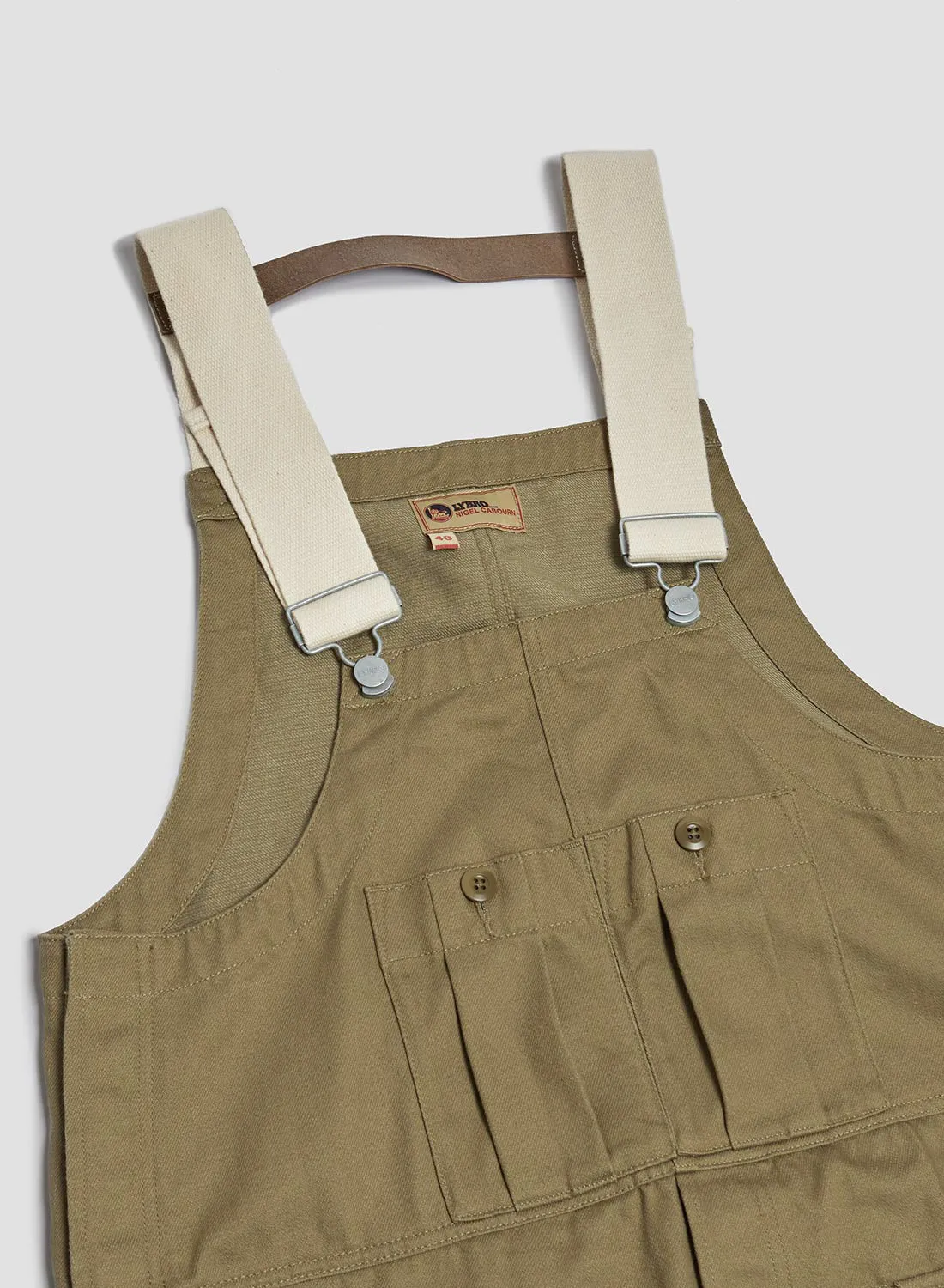 Railway Dungaree Heavy Cotton in Army sold by Nigel Cabourn product image thumbnail 5