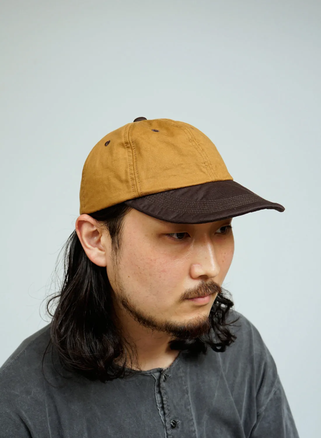 Baseball Cap Cotton Twill in Brown sold by Nigel Cabourn product image thumbnail 2