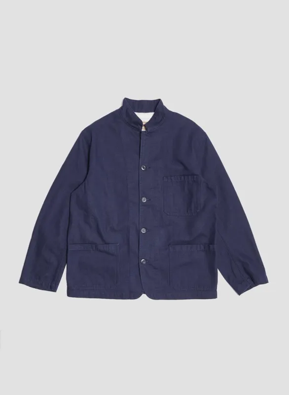 Tunic Jacket in Black Navy sold by Nigel Cabourn