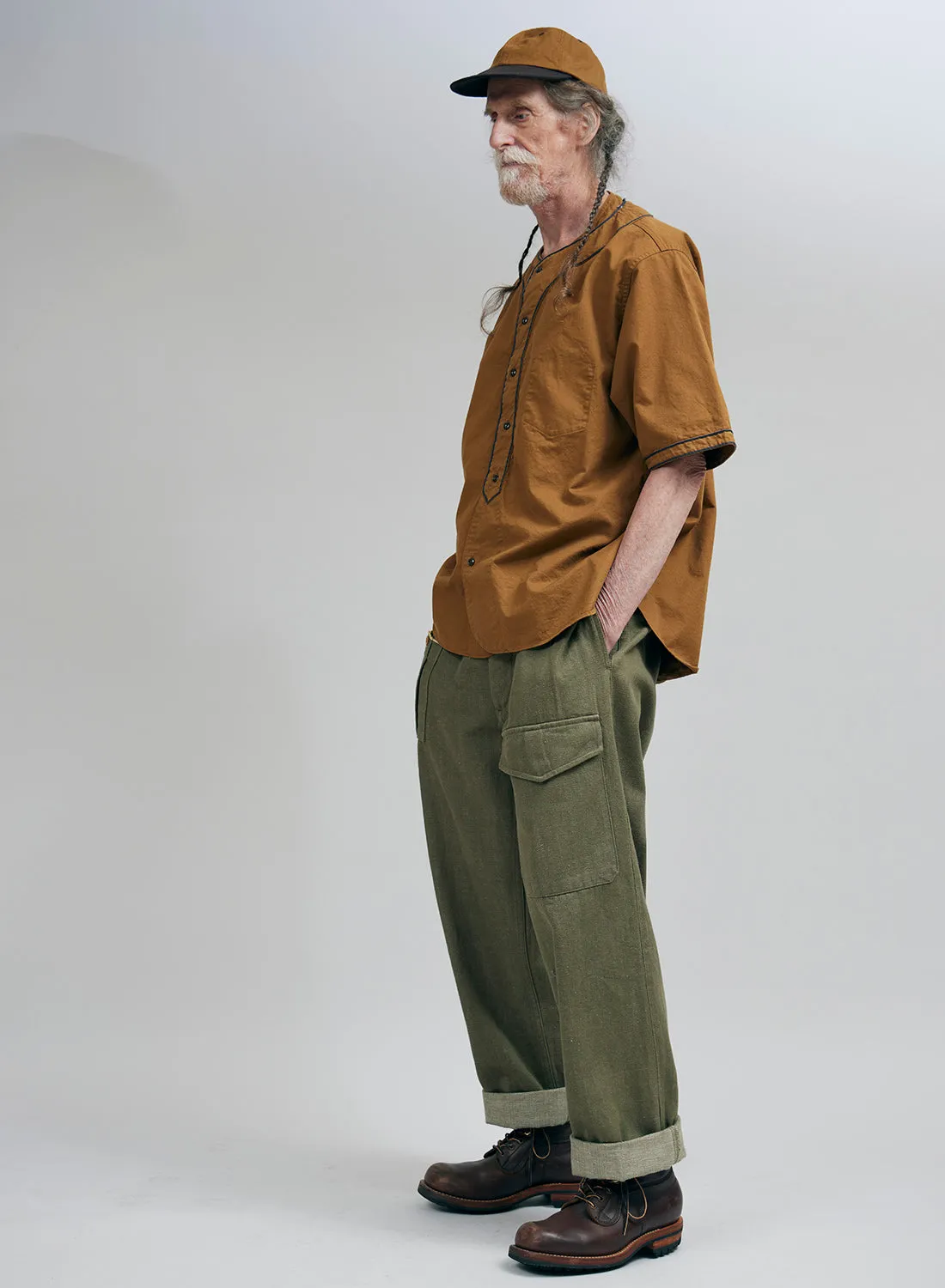 Baseball Shirt Short Sleeve Type 2 in Brown sold by Nigel Cabourn product image thumbnail 2
