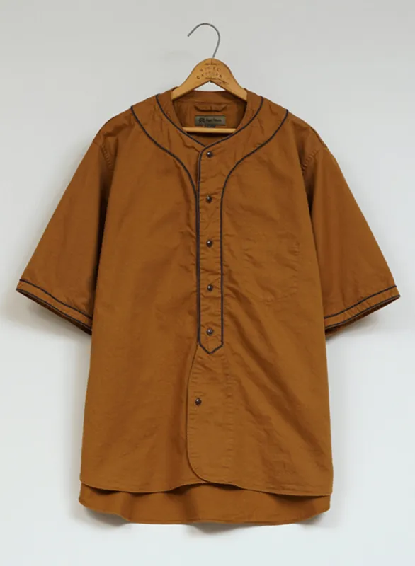 トップス NigelCabourn BASEBALL SHIRT SHORT SLEEVE Baseball Shirt Short Sleeve Type 2 in Dark Navy | Parallel