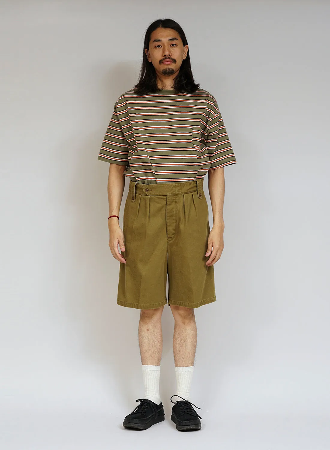 9.5oz Border Half Sleeve T-Shirt in Green sold by Nigel Cabourn product image thumbnail 4