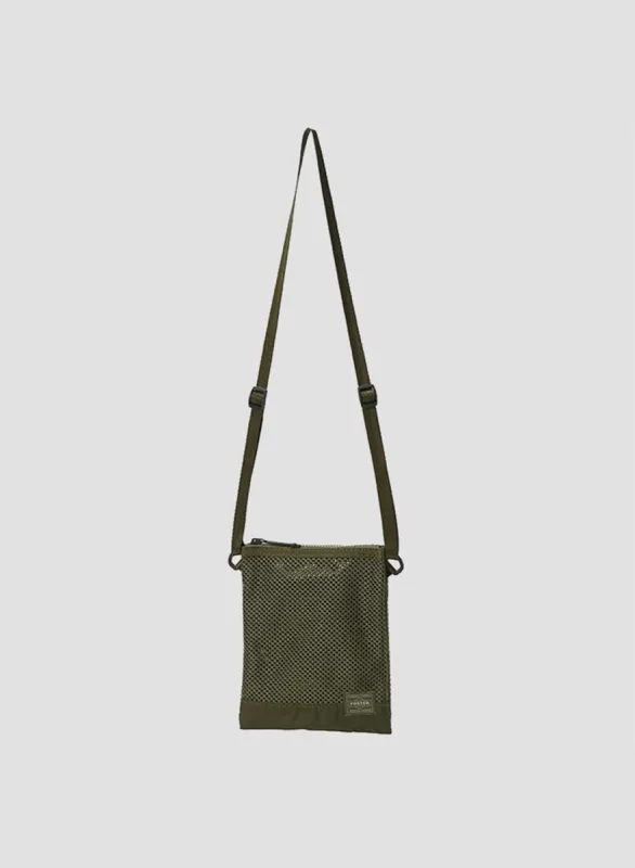 Porter-Yoshida & Co Screen Sacoche Small in Khaki made by Nigel Cabourn