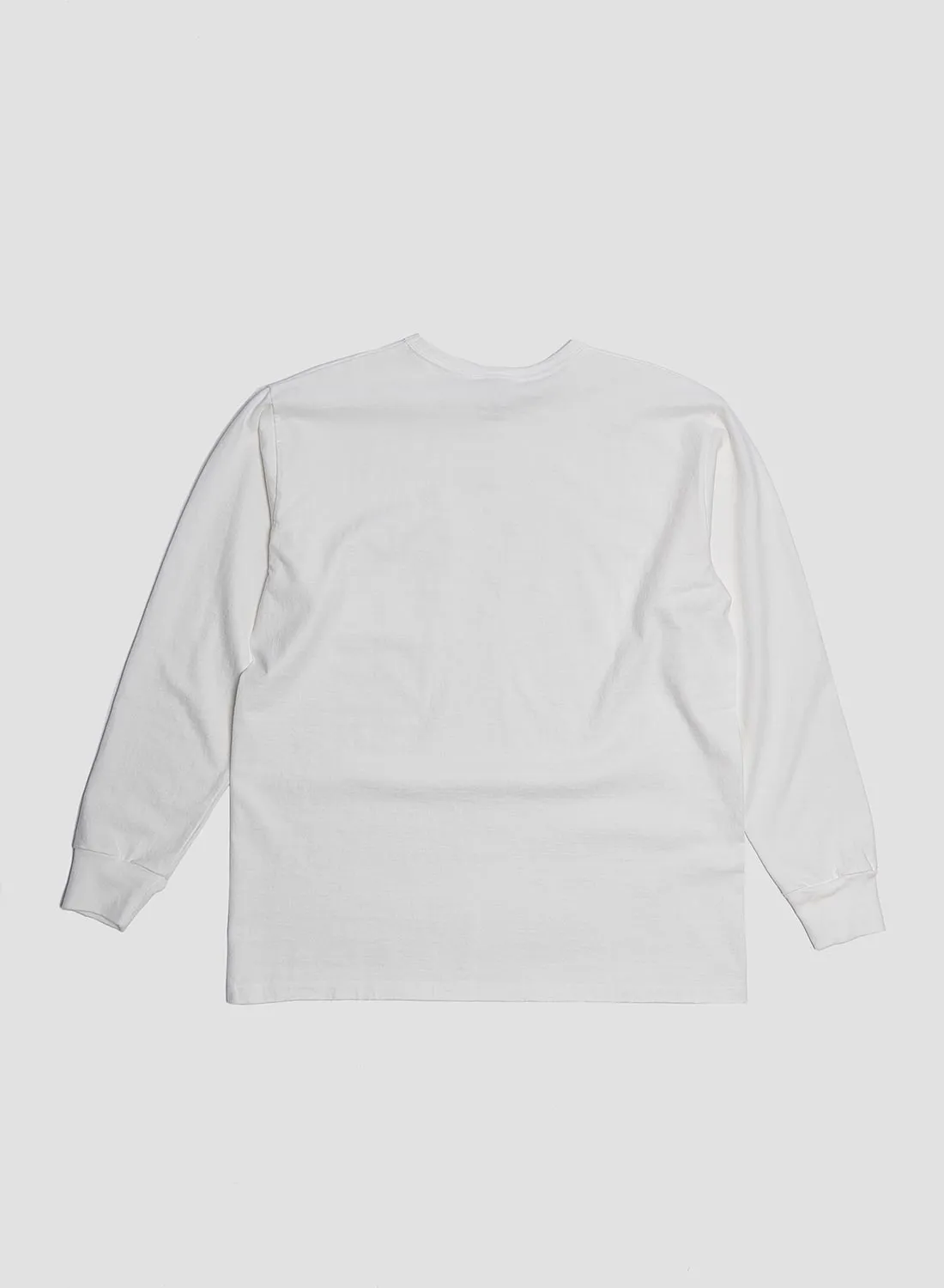 Allevol Heavy Duty Crew Neck Pocket Long Sleeve T-Shirt in White sold by Nigel Cabourn product image thumbnail 3