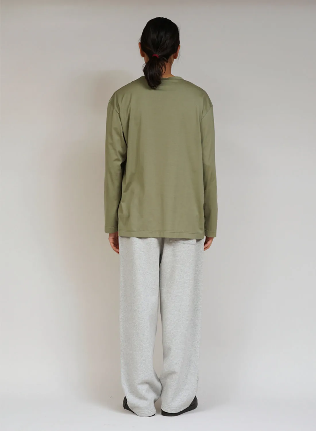 Nigel Cabourn x Sunspel Long Sleeve Pocket T-Shirt in Army Green sold by Nigel Cabourn product image thumbnail 5