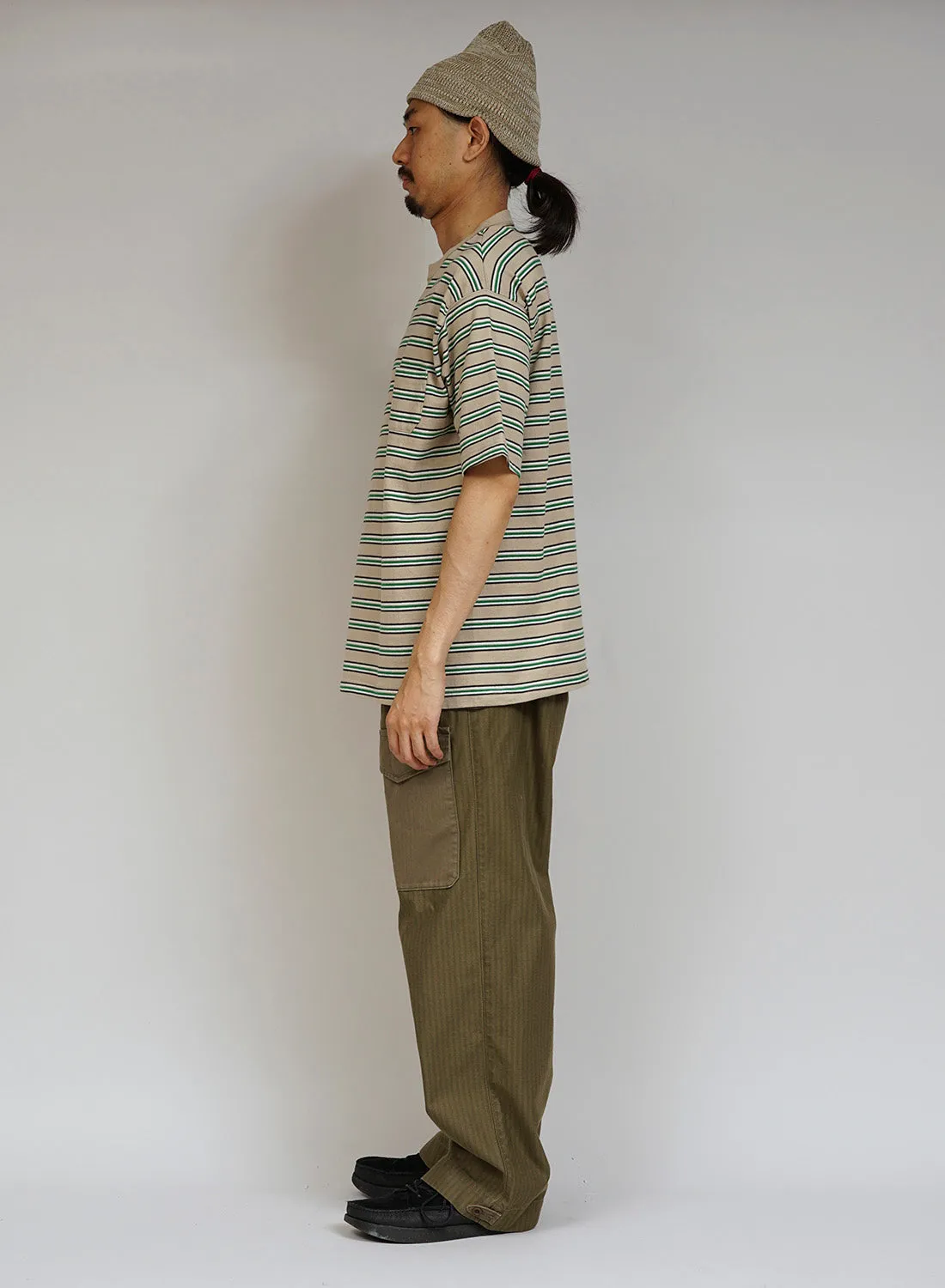 9.5oz Border Half Sleeve T-Shirt in Beige sold by Nigel Cabourn product image thumbnail 3