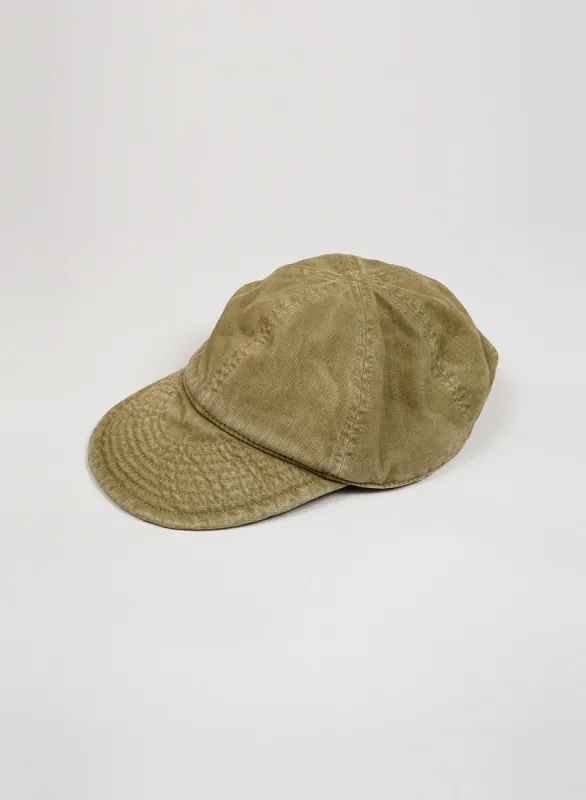 Mechanics Cap in British Tan made by Nigel Cabourn