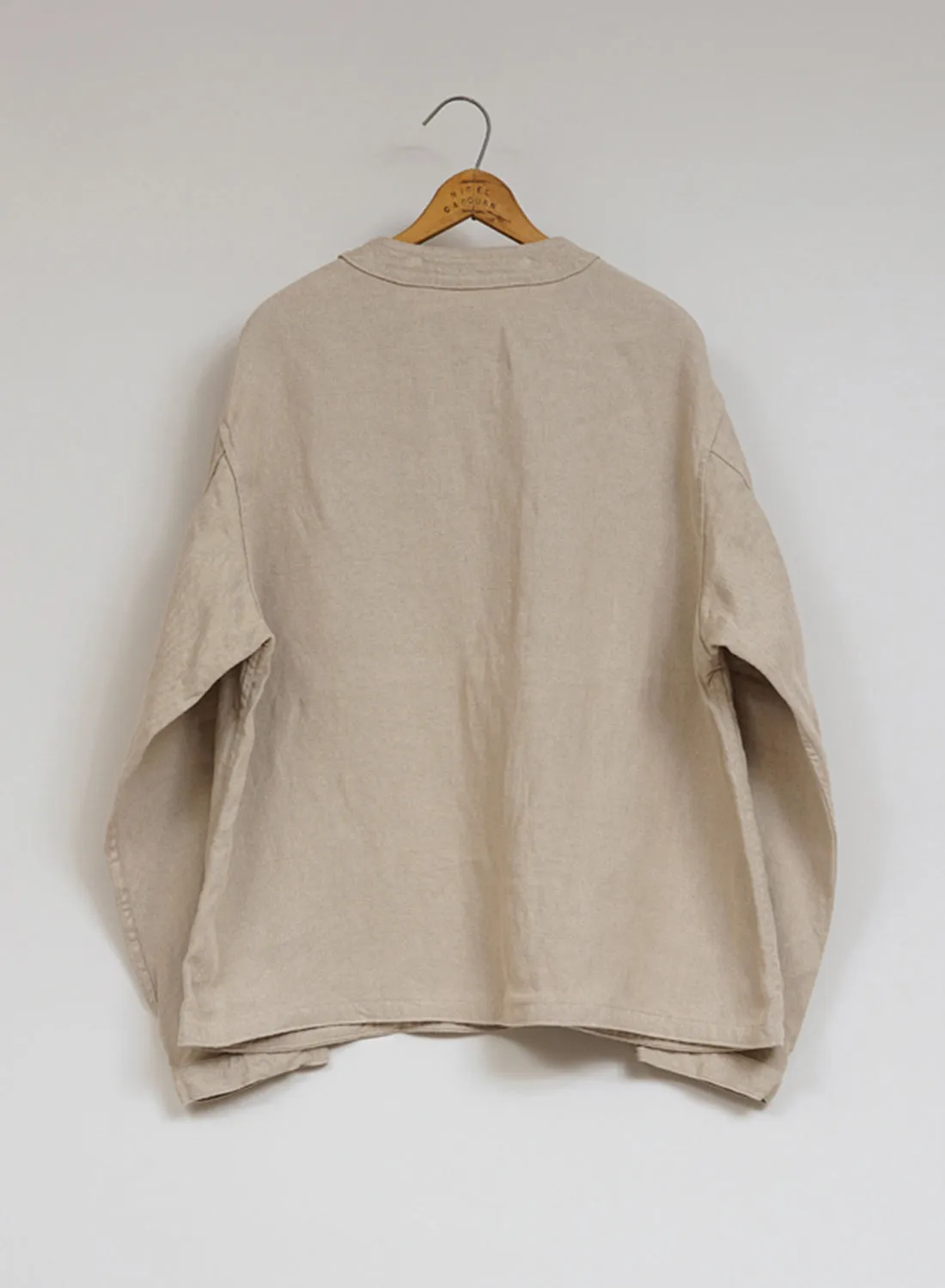 French Work Jacket Linen Pin Oxford in Ivory sold by Nigel Cabourn product image thumbnail 5