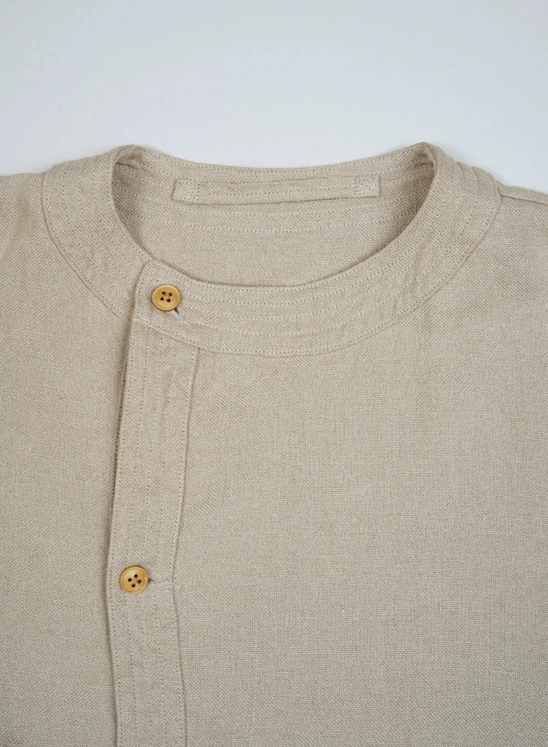 French Work Jacket Linen Pin Oxford in Ivory sold by Nigel Cabourn product image thumbnail 4
