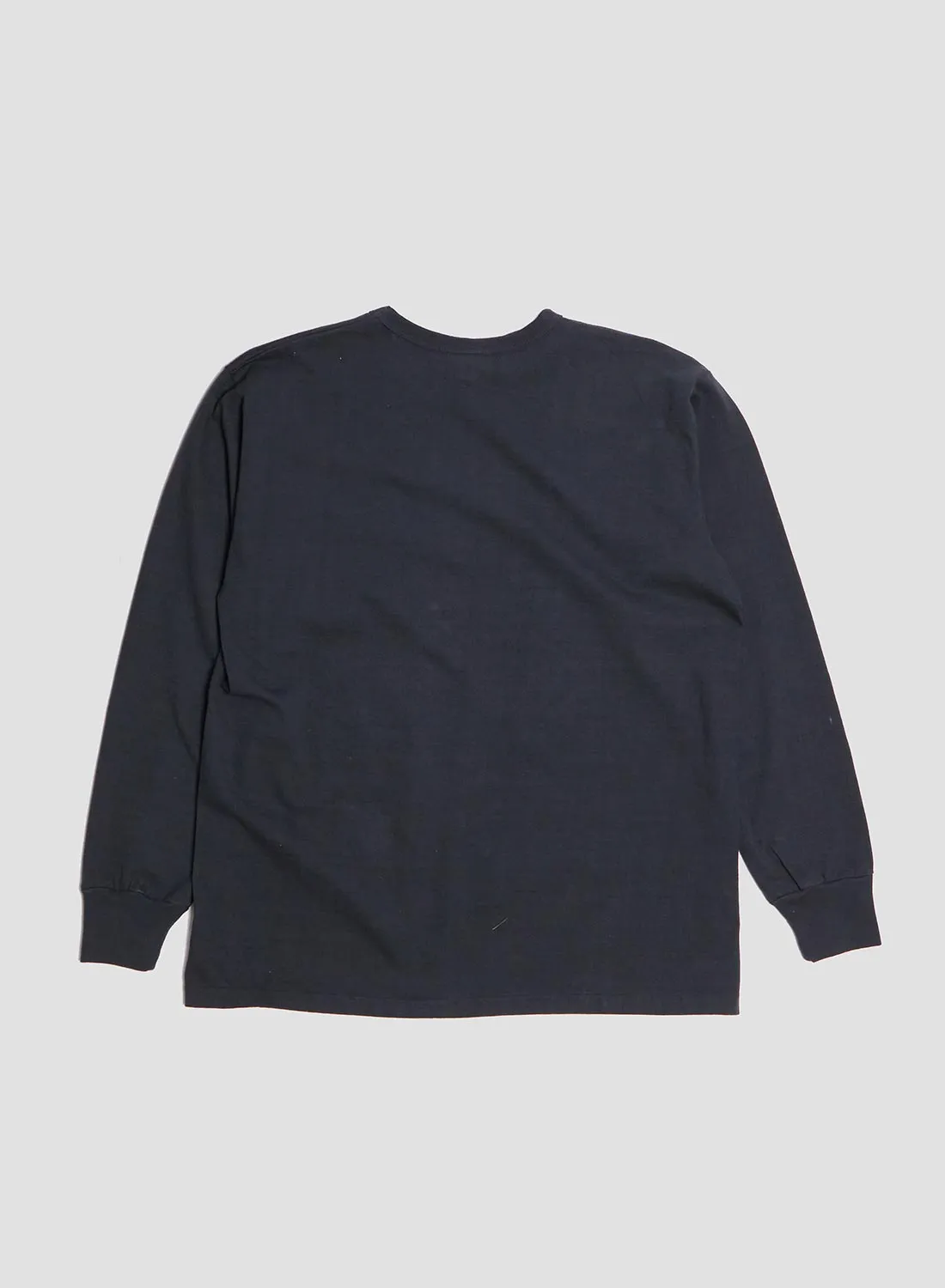 Allevol Heavy Duty Crew Neck Pocket Long Sleeve T-Shirt in Black sold by Nigel Cabourn product image thumbnail 3