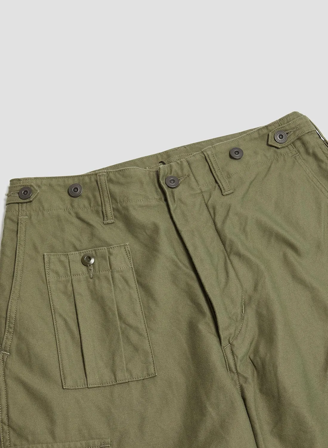Army Cargo Shorts in Dark Green sold by Nigel Cabourn product image thumbnail 3