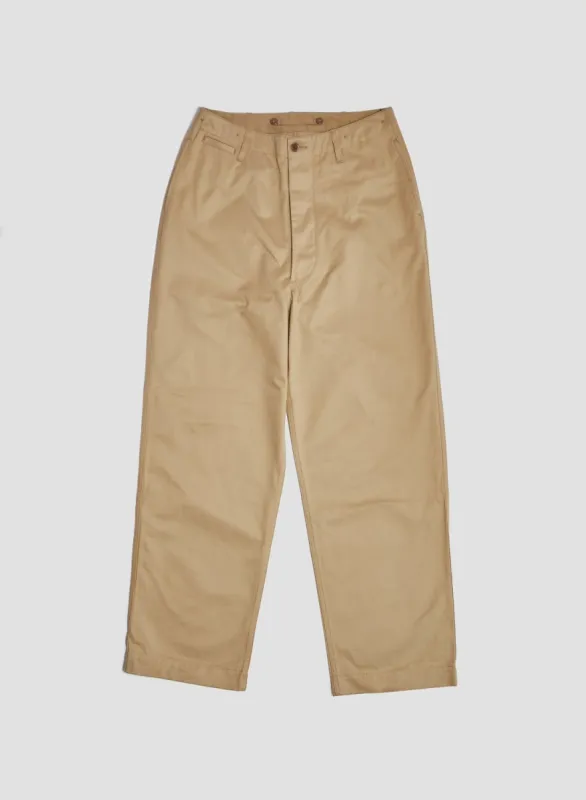 New Basic Chino Pant in Beige sold by Nigel Cabourn