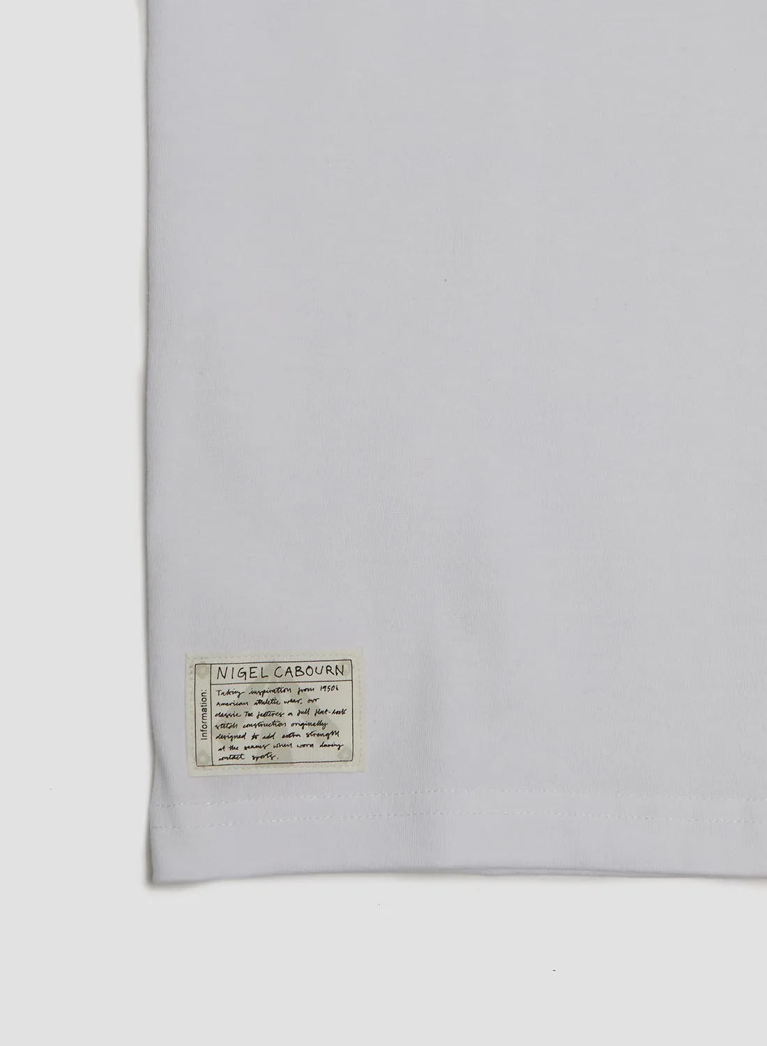 Heavy Duty Athletic T-Shirt in White sold by Nigel Cabourn product image thumbnail 3