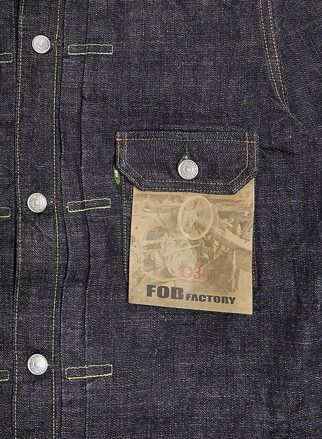 FOB Factory G3 Denim 1st Jacket Indigo sold by Nigel Cabourn product image thumbnail 3