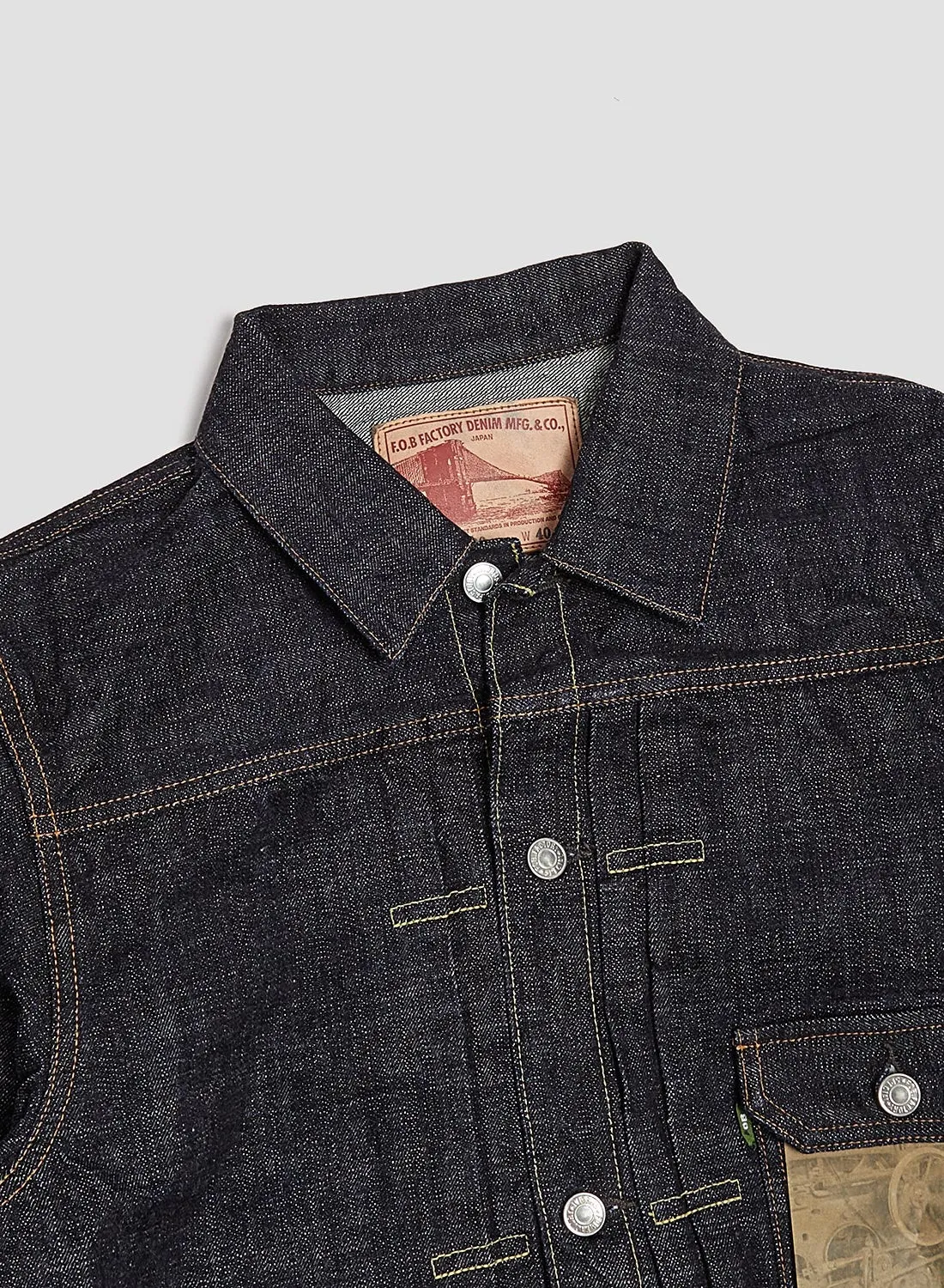 FOB Factory G3 Denim 1st Jacket Indigo sold by Nigel Cabourn product image thumbnail 2