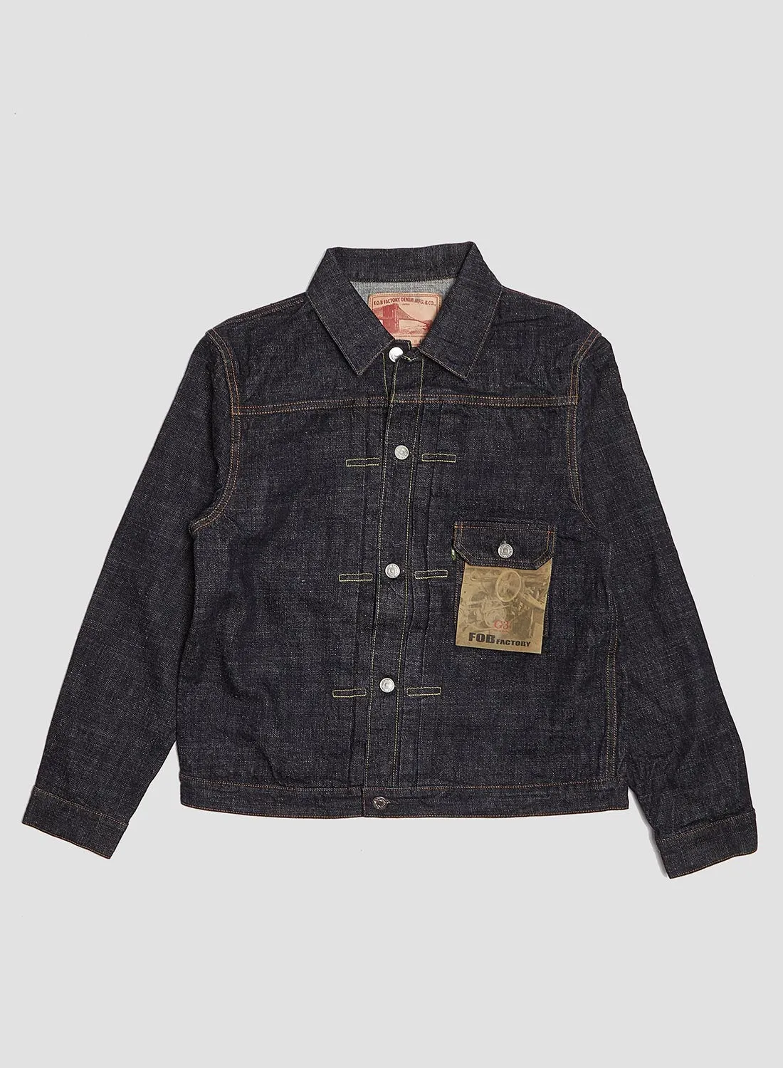 FOB Factory G3 Denim 1st Jacket Indigo sold by Nigel Cabourn