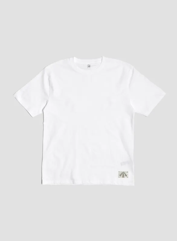 Daily 5.5oz Tee in White sold by Nigel Cabourn