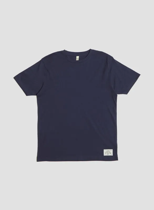 Daily 5.5oz Tee in French Navy sold by Nigel Cabourn