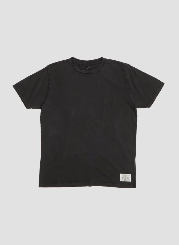 Daily 5.5oz Tee in Faded Black sold by Nigel Cabourn