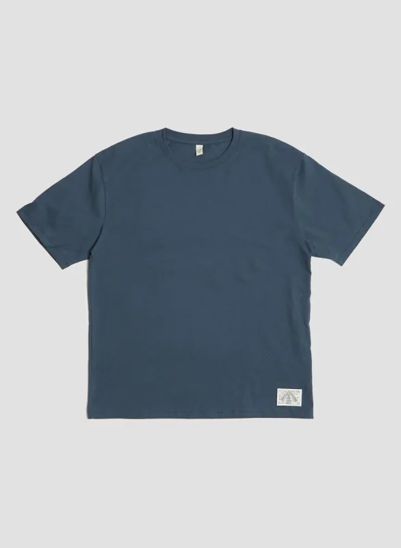 Daily 5.5oz Tee in Denim sold by Nigel Cabourn
