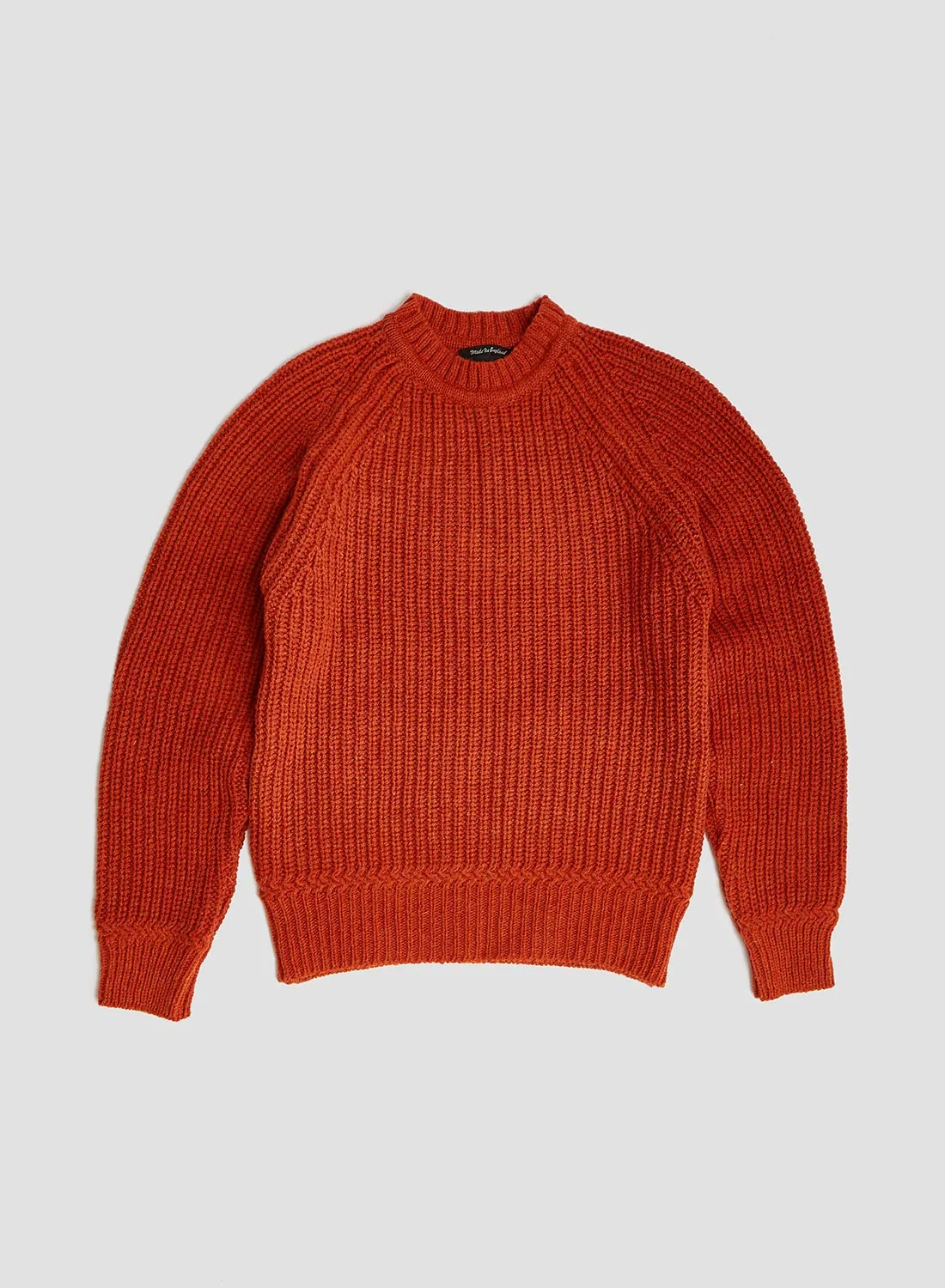 Fisherman Sweater in Pheasant Orange sold by Nigel Cabourn