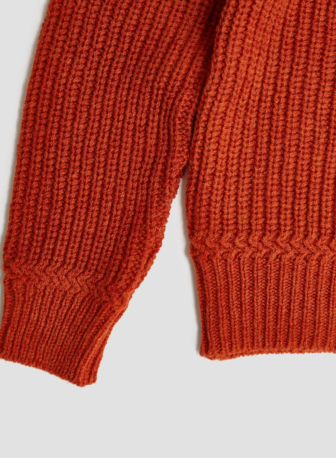 Fisherman Sweater in Pheasant Orange sold by Nigel Cabourn product image thumbnail 5