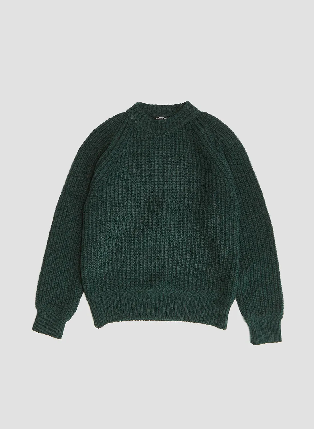 Fisherman Sweater in Conifer Green sold by Nigel Cabourn