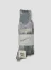 Anonymous Ism L/G Organic Crew Sock in Purple/Charcoal sold by Nigel Cabourn