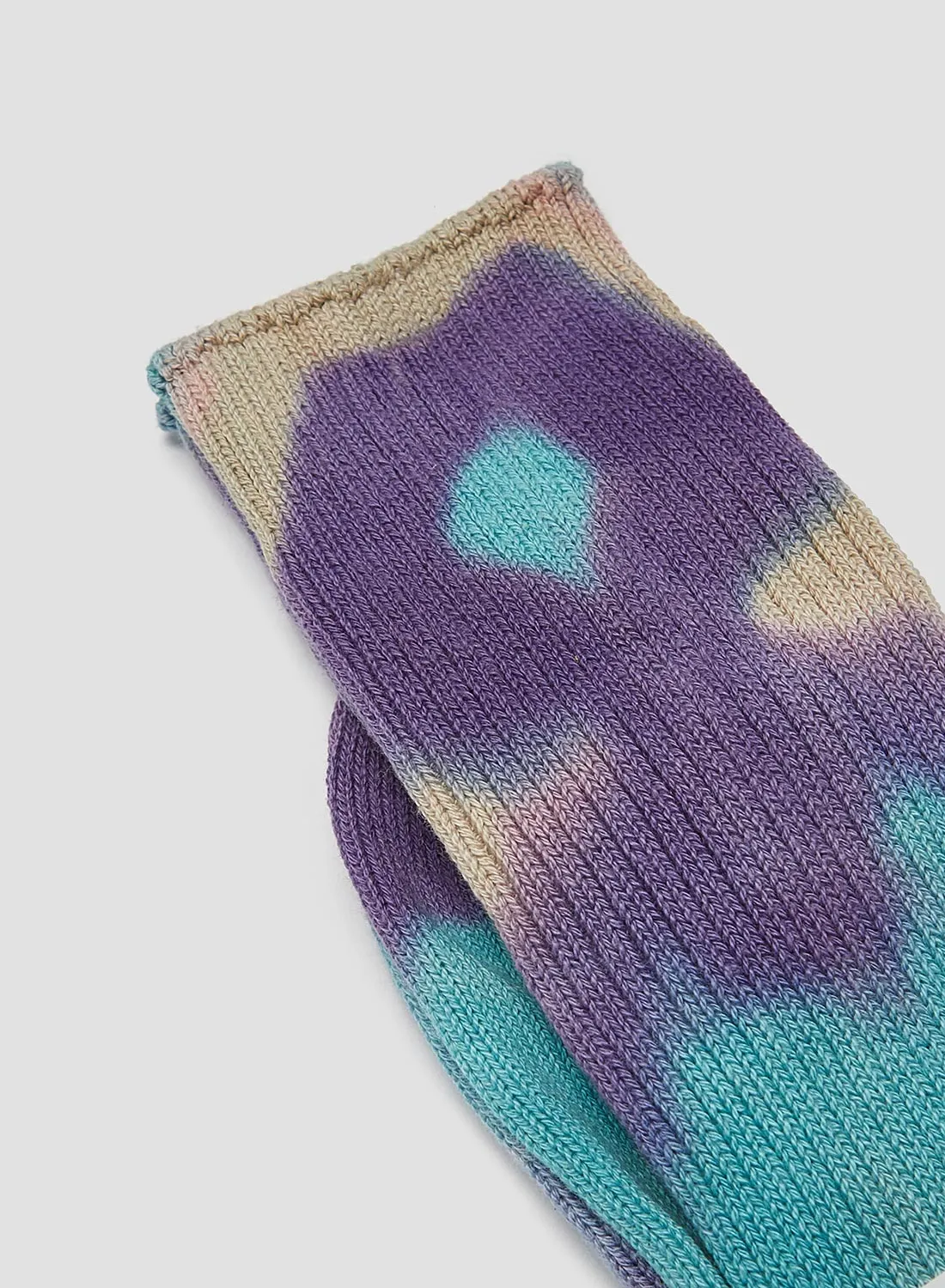 Anonymous Ism Tie Dye Crew Sock in Blue sold by Nigel Cabourn product image thumbnail 2