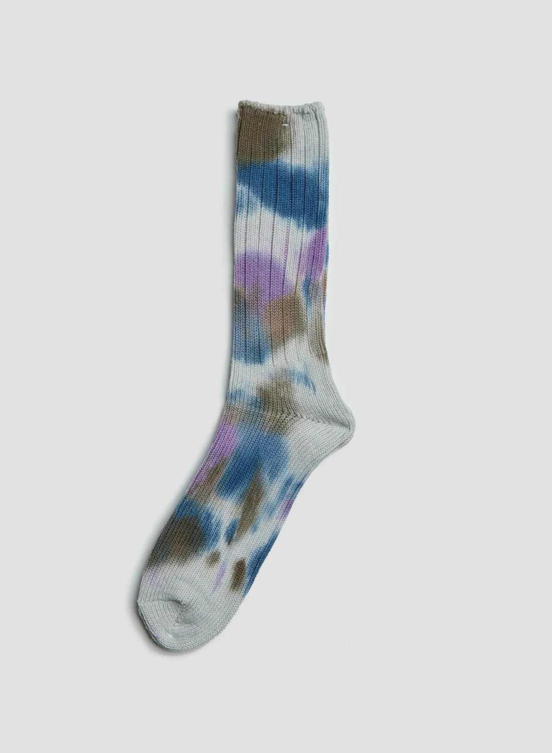 Anonymous Ism Scatter Dye Crew Sock in Purple sold by Nigel Cabourn product image thumbnail 2