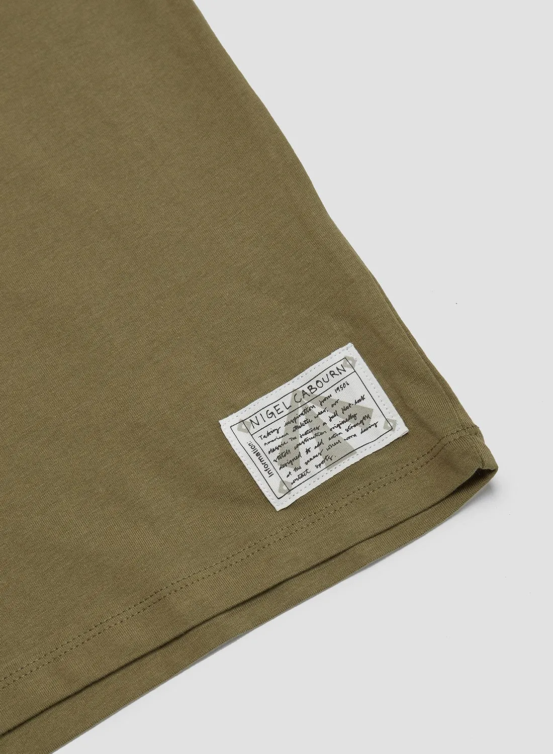 Daily 5.5oz Tee in Khaki sold by Nigel Cabourn product image thumbnail 4