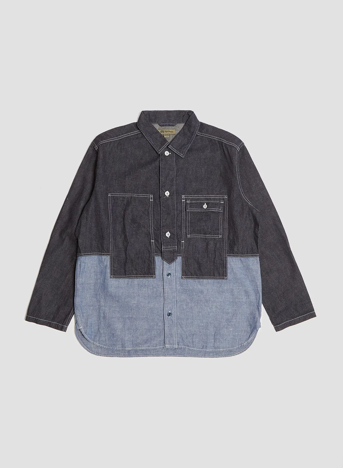 Utility Shirt Type 2 10oz Denim in Indigo sold by Nigel Cabourn