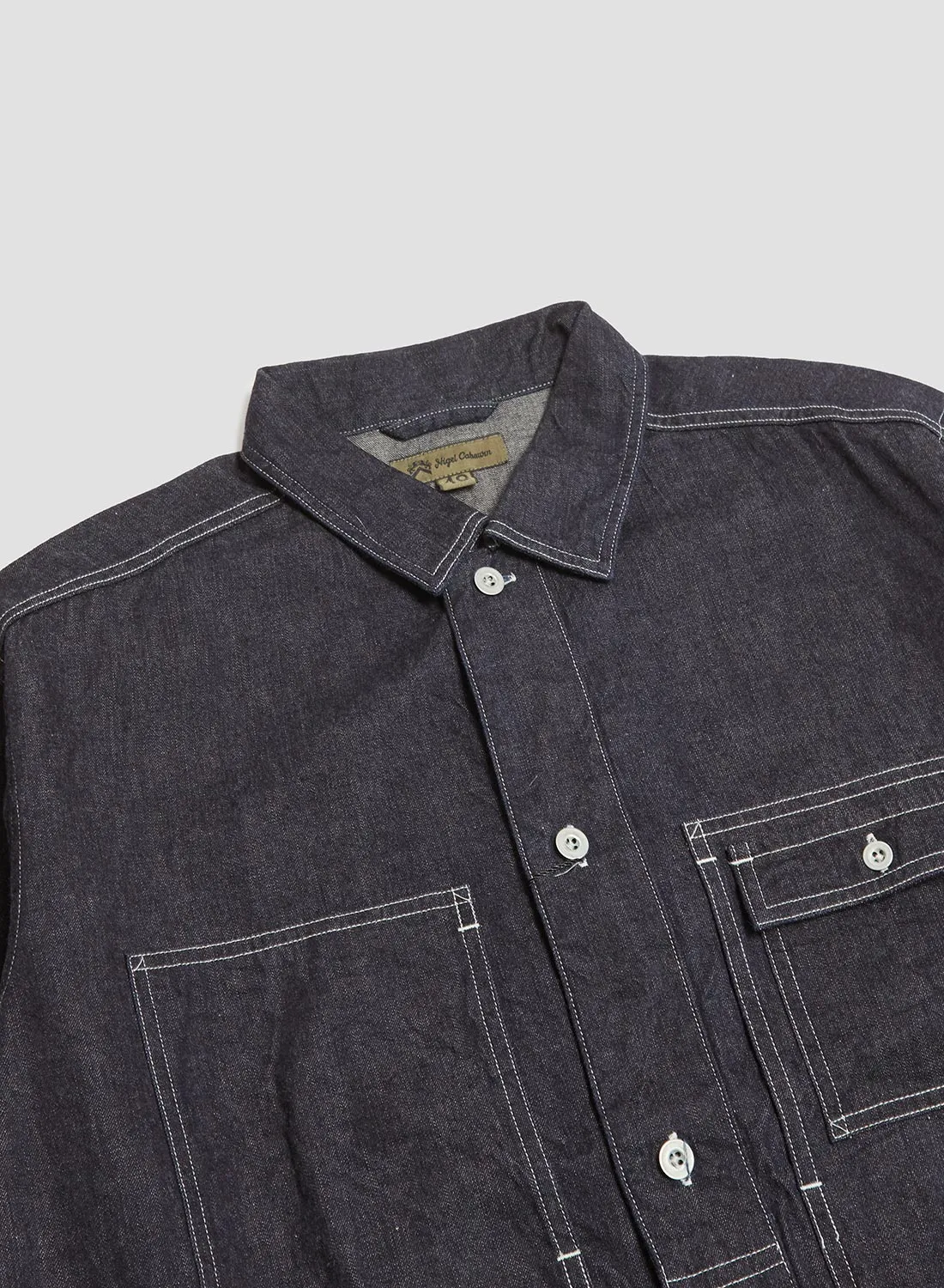 Utility Shirt Type 2 10oz Denim in Indigo sold by Nigel Cabourn product image thumbnail 3