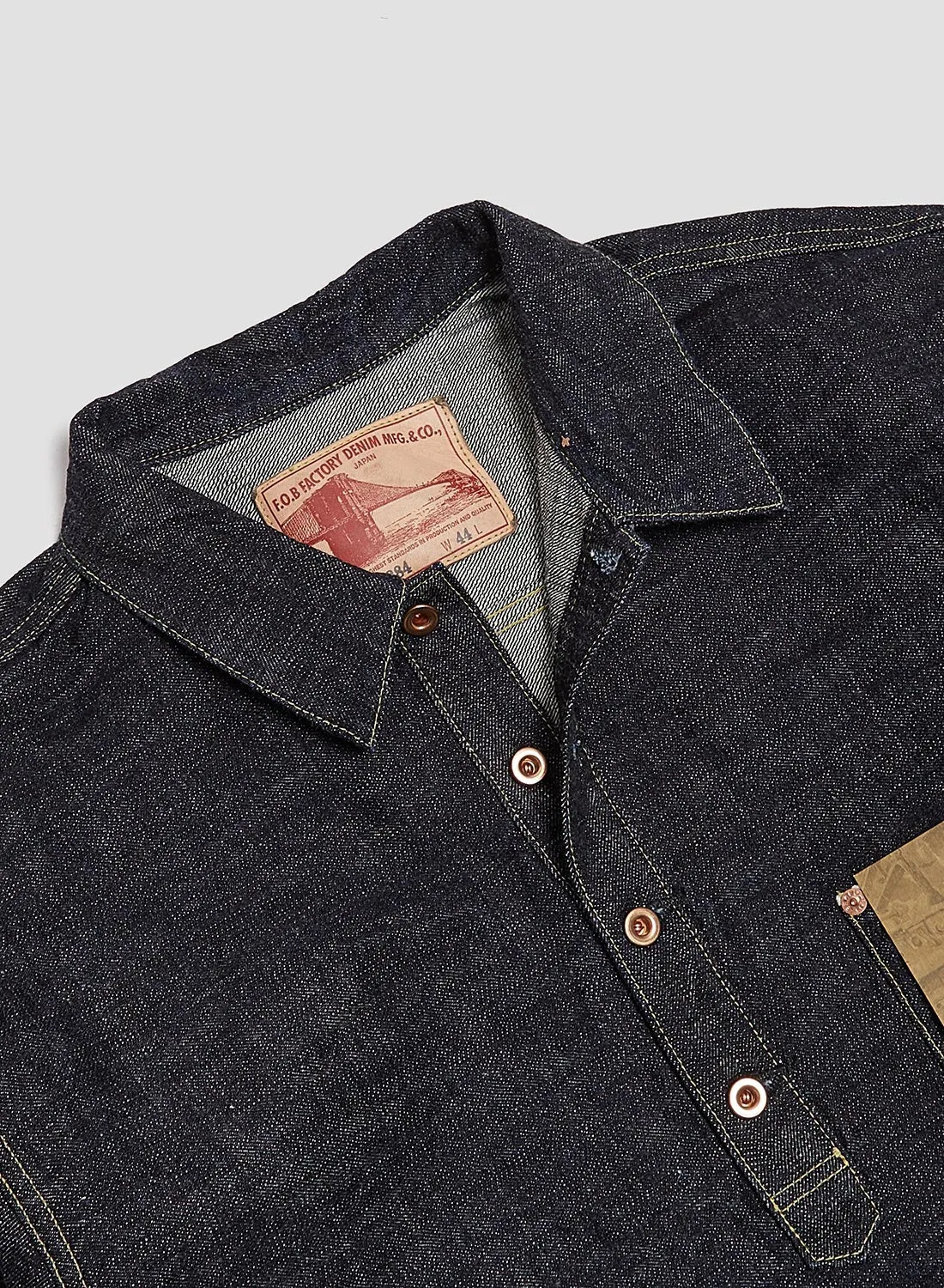 FOB Factory G3 Denim Pullover Indigo sold by Nigel Cabourn product image thumbnail 3