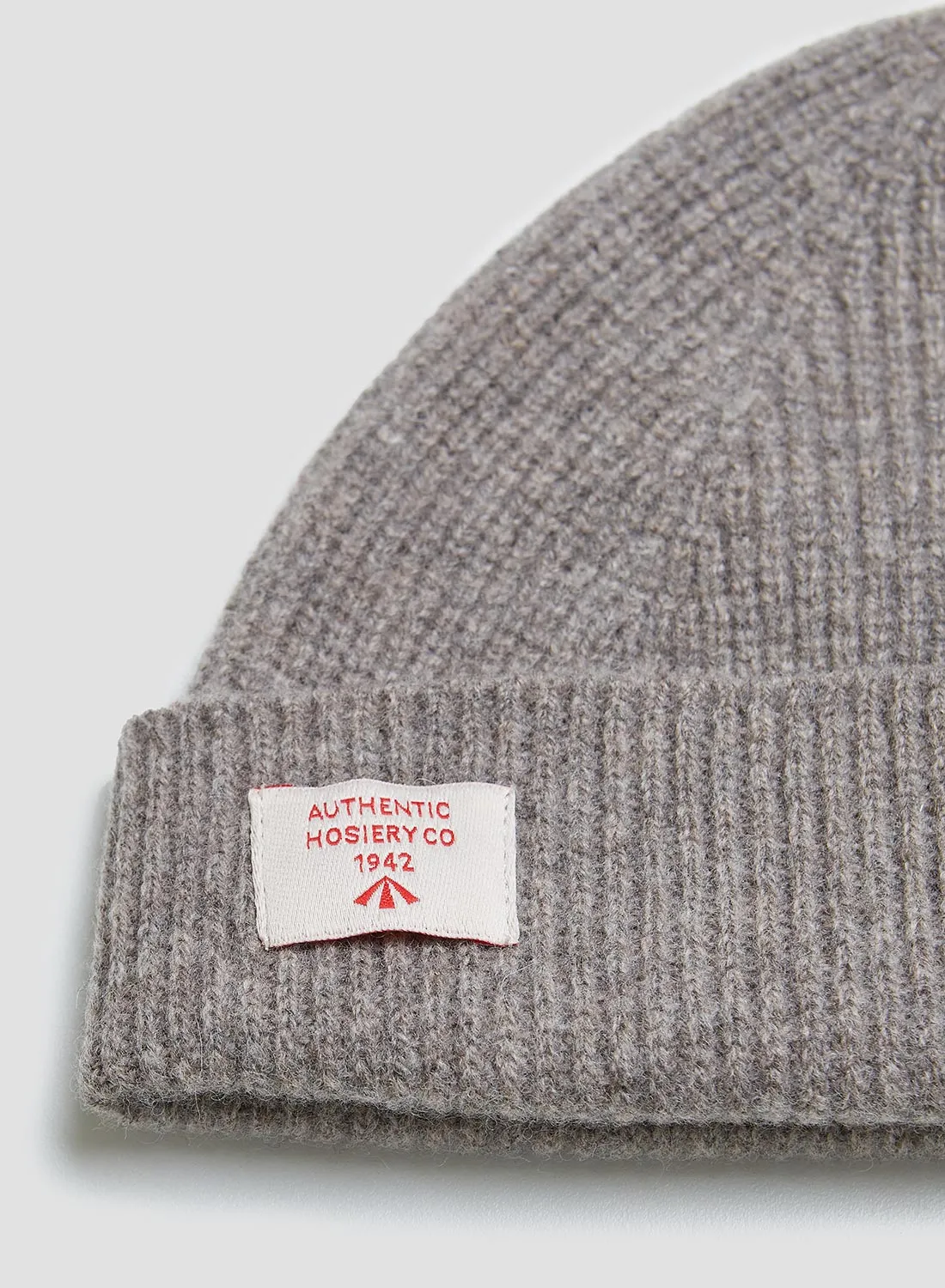 Lambswool Beanie in Vole Grey sold by Nigel Cabourn product image thumbnail 2