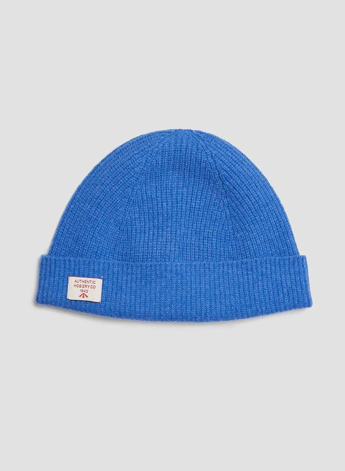 Lambswool Beanie in Pacific Blue sold by Nigel Cabourn