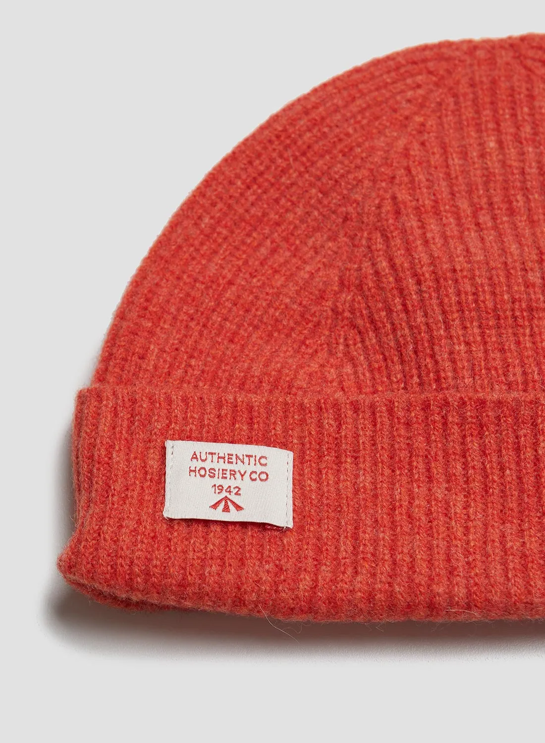 Lambswool Beanie in Inferno Orange sold by Nigel Cabourn product image thumbnail 2