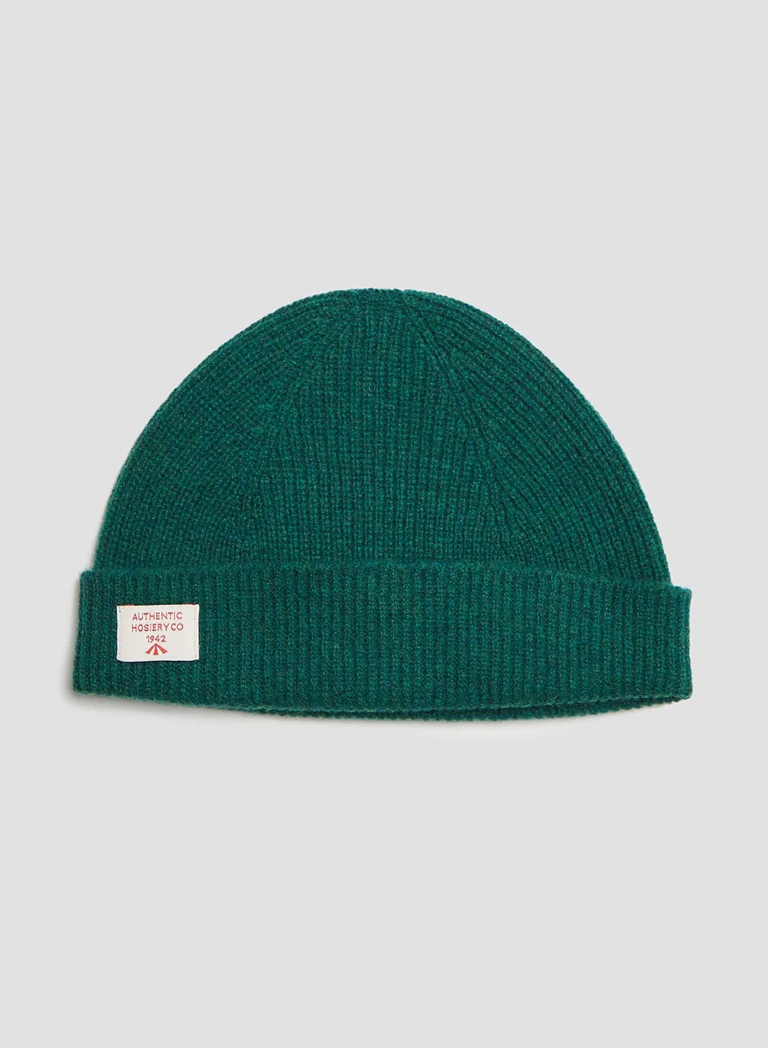 Lambswool Beanie in Jungle Green sold by Nigel Cabourn