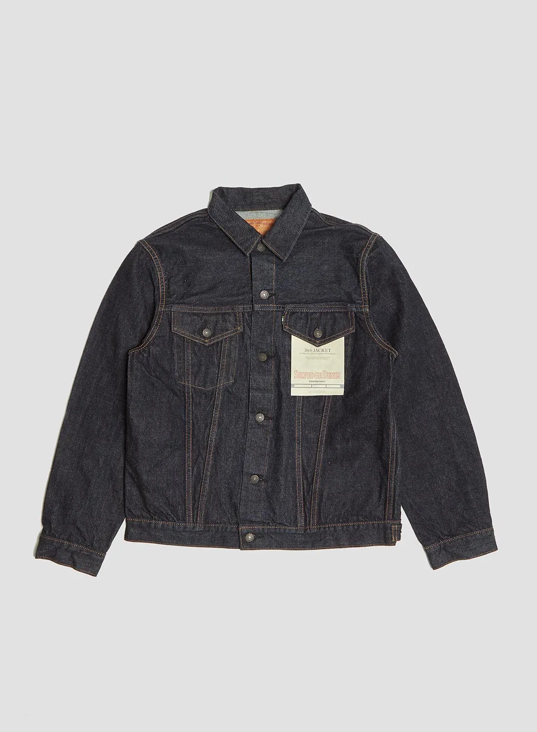 FOB Factory Selvedge Denim 3rd Jacket Indigo sold by Nigel Cabourn