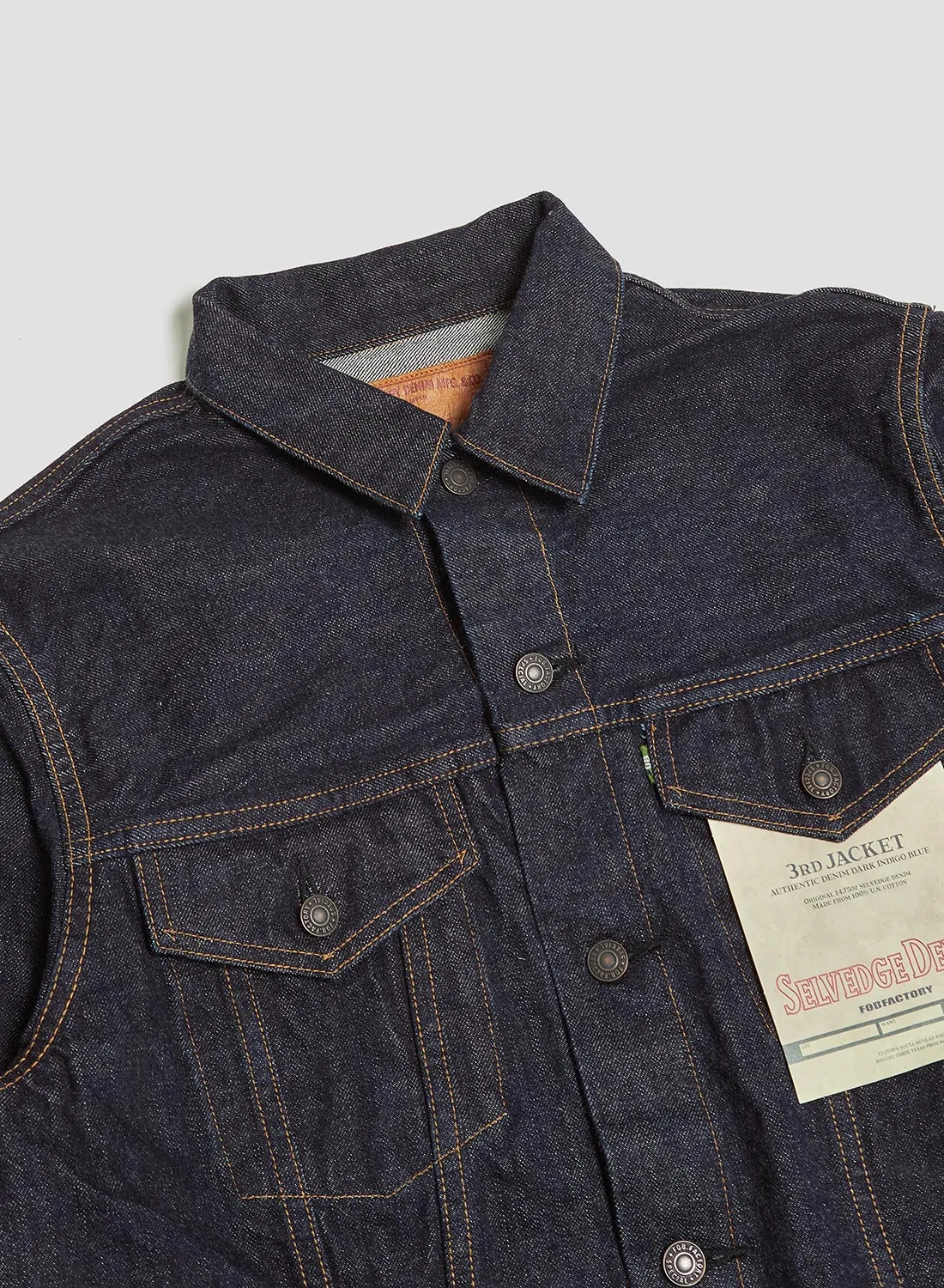FOB Factory Selvedge Denim 3rd Jacket Indigo sold by Nigel Cabourn product image thumbnail 2