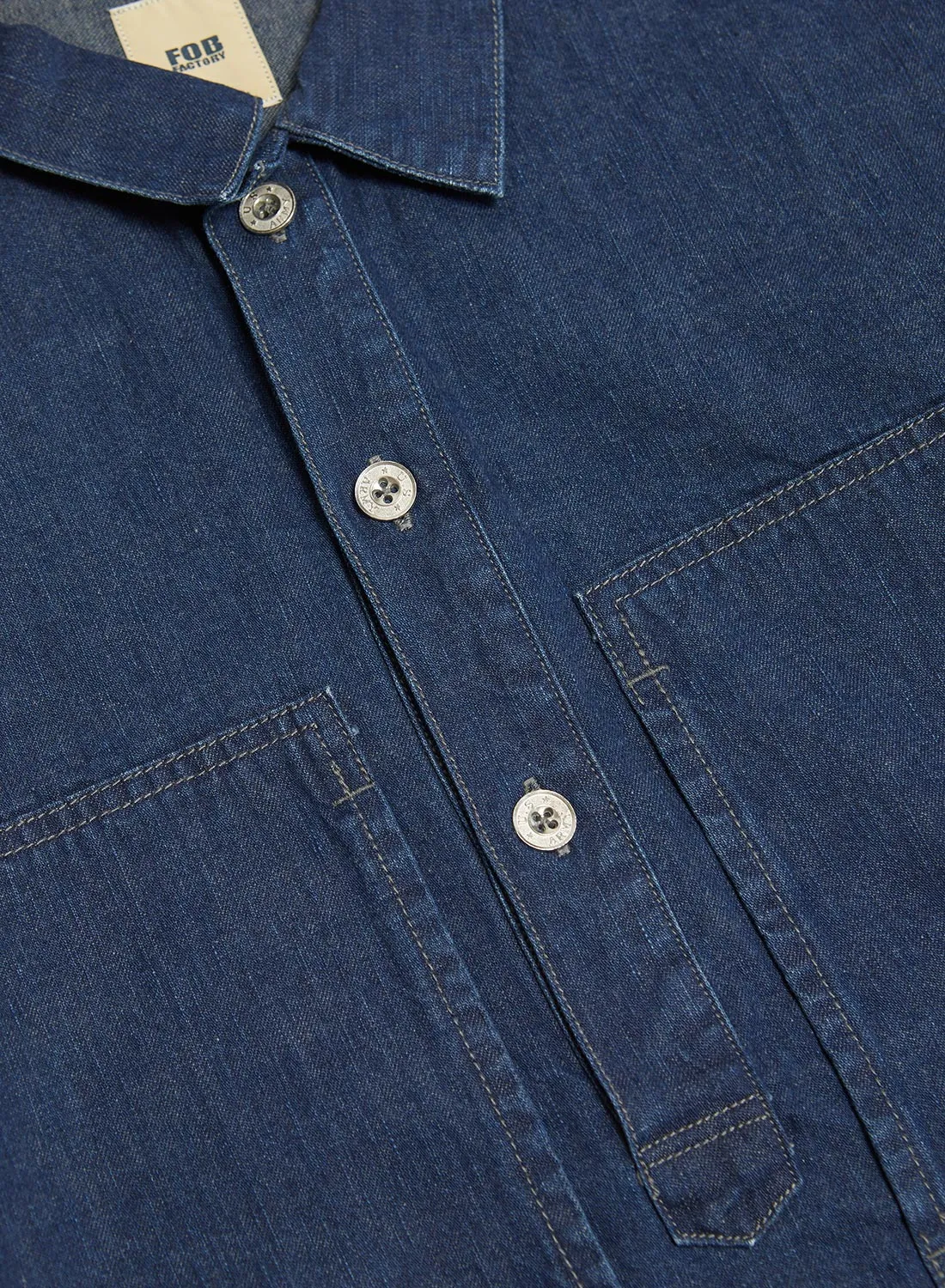 FOB Factory US Army Denim Pullover Blue sold by Nigel Cabourn product image thumbnail 5