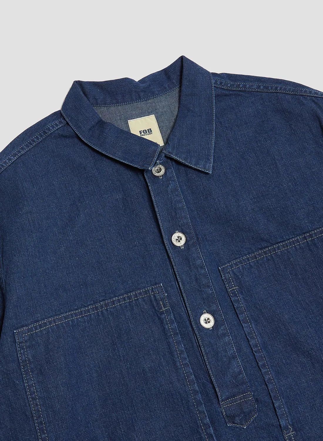 FOB Factory US Army Denim Pullover Blue sold by Nigel Cabourn product image thumbnail 2