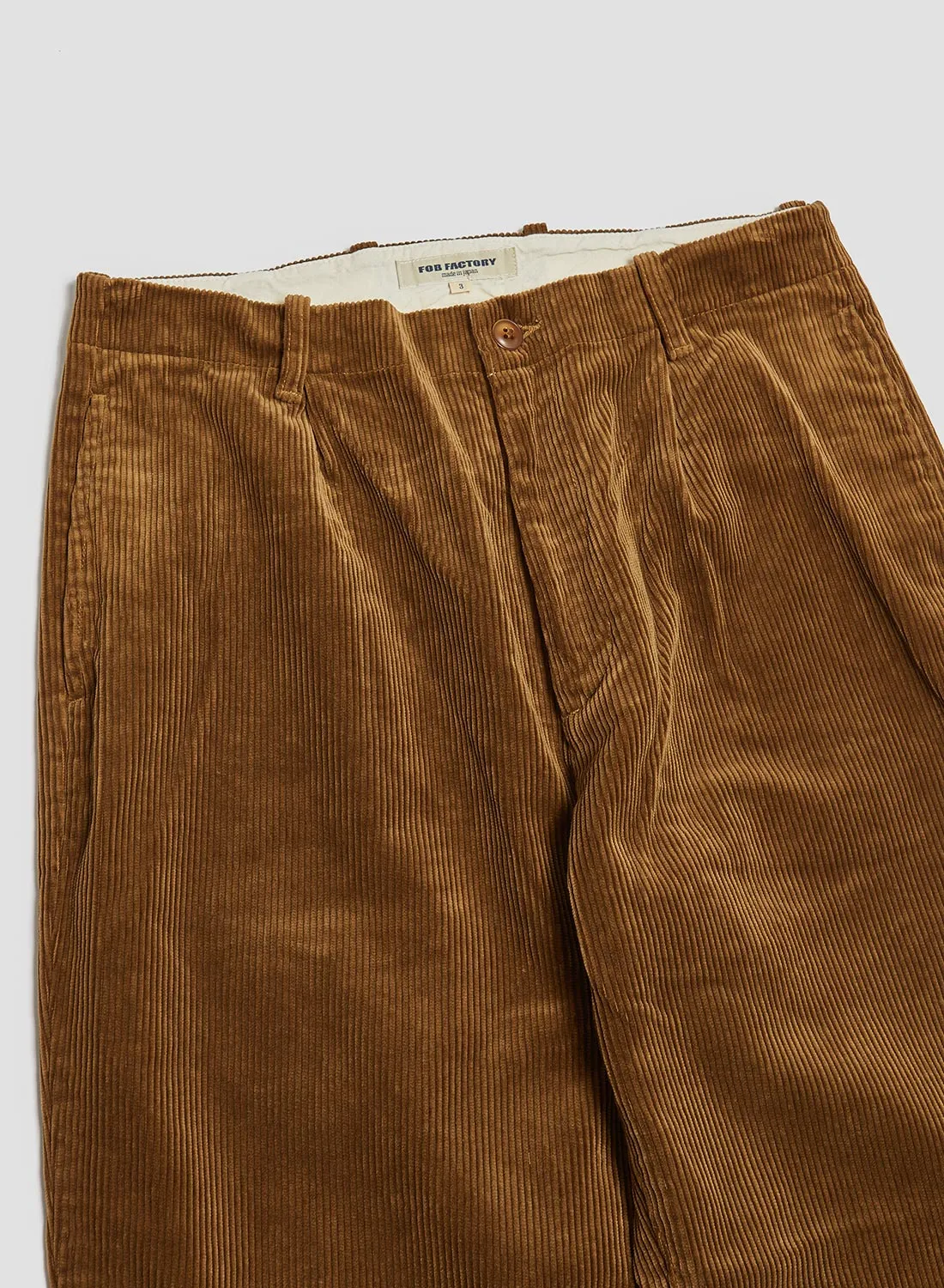 FOB Factory Corduroy Trousers Khaki sold by Nigel Cabourn product image thumbnail 2