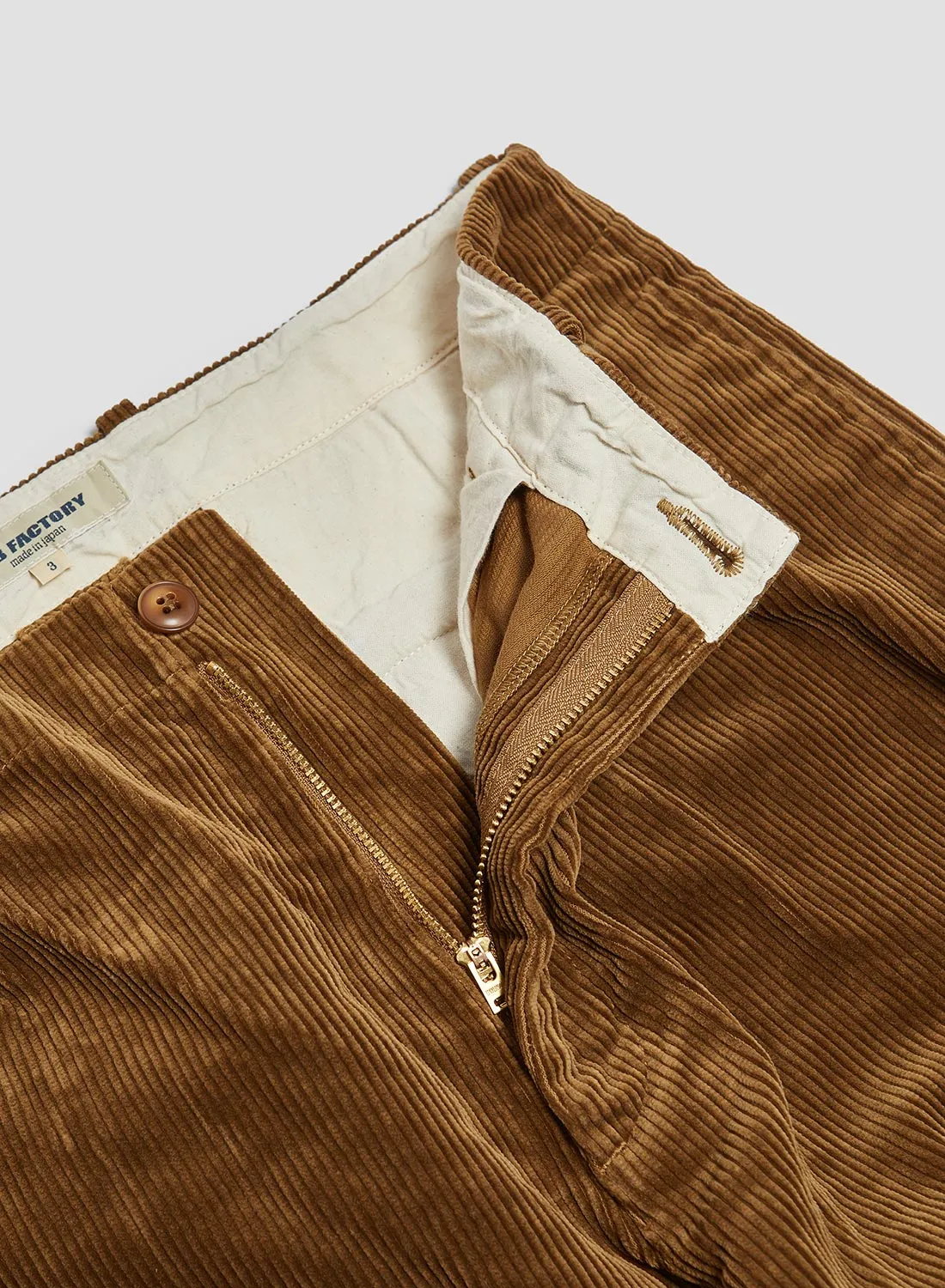 FOB Factory Corduroy Trousers Khaki sold by Nigel Cabourn product image thumbnail 4