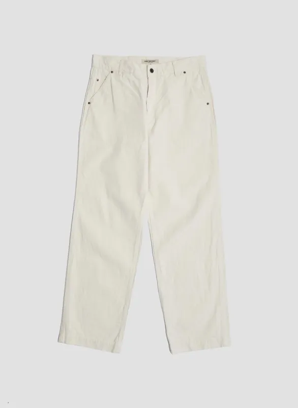FOB Factory Cotton Duck Work Pant Ecru sold by Nigel Cabourn