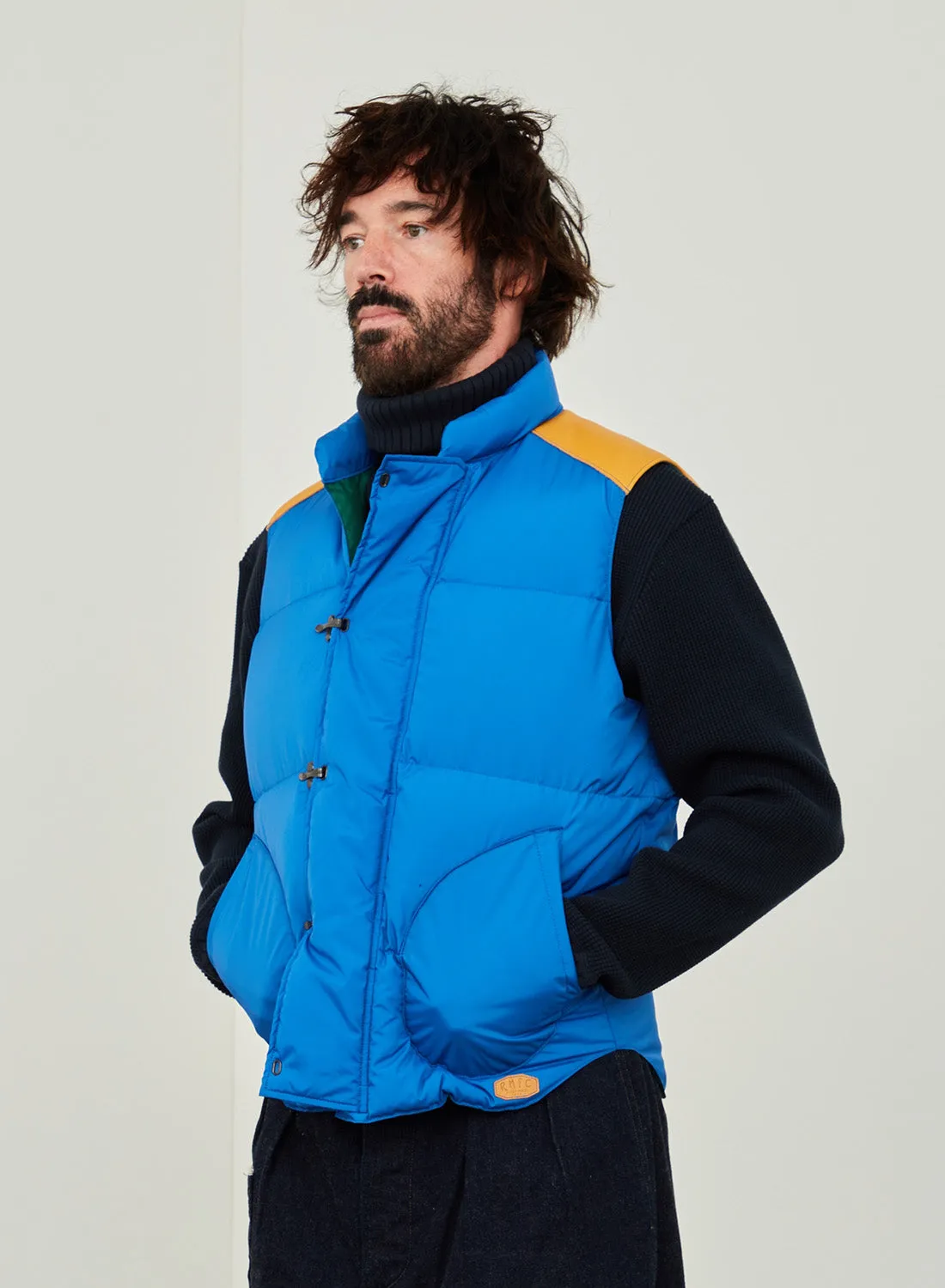 Rocky Mountain Featherbed x Nigel Cabourn Down Vest Clip in Blue sold by Nigel Cabourn product image thumbnail 2