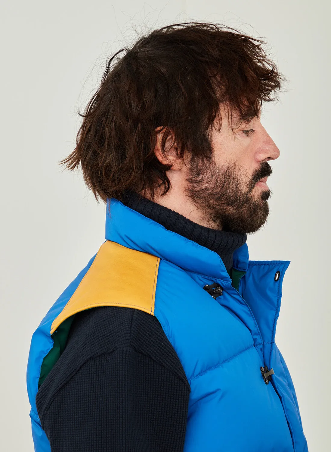 Rocky Mountain Featherbed x Nigel Cabourn Down Vest Clip in Blue sold by Nigel Cabourn product image thumbnail 3