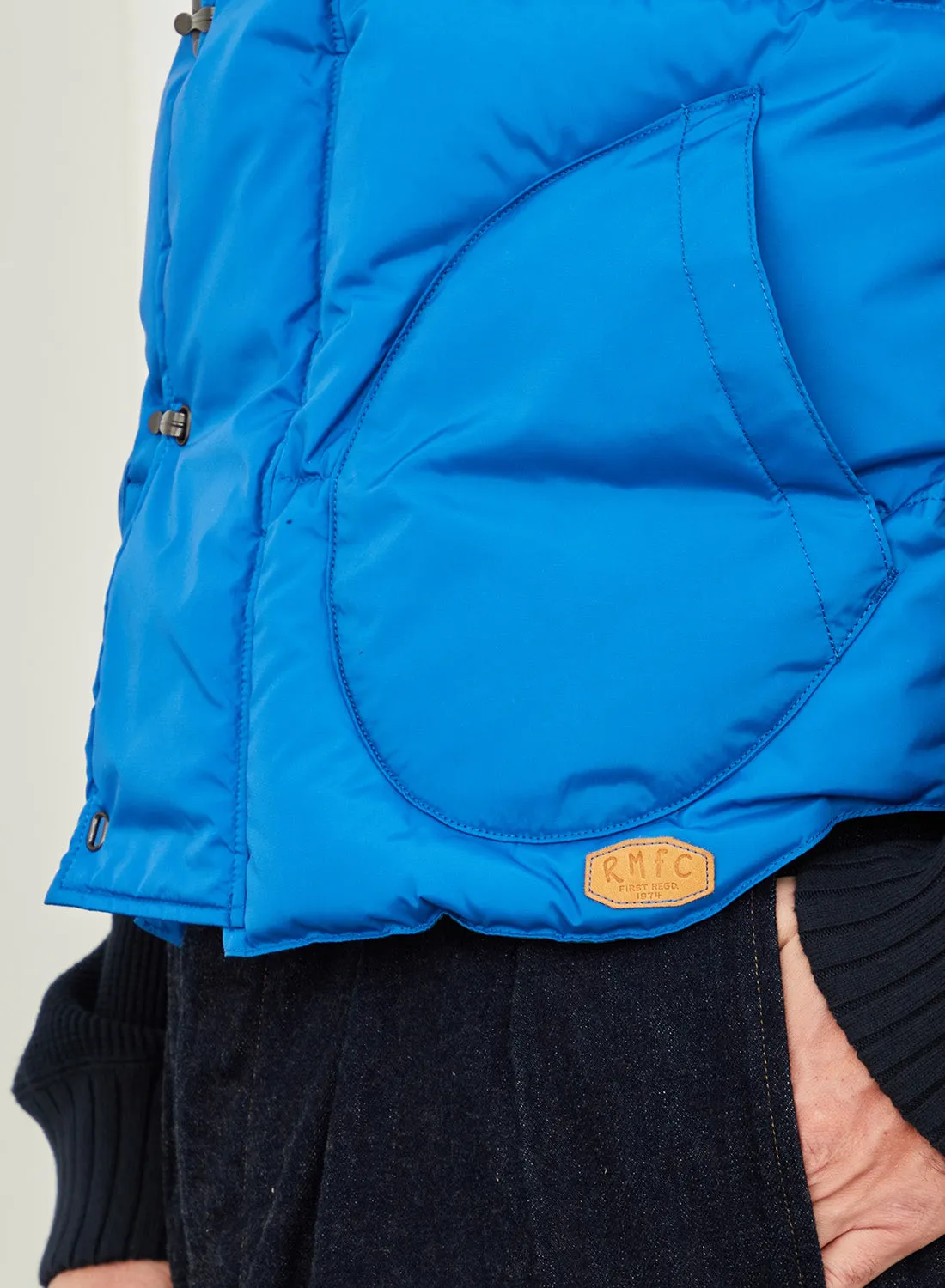Rocky Mountain Featherbed x Nigel Cabourn Down Vest Clip in Blue sold by Nigel Cabourn product image thumbnail 4