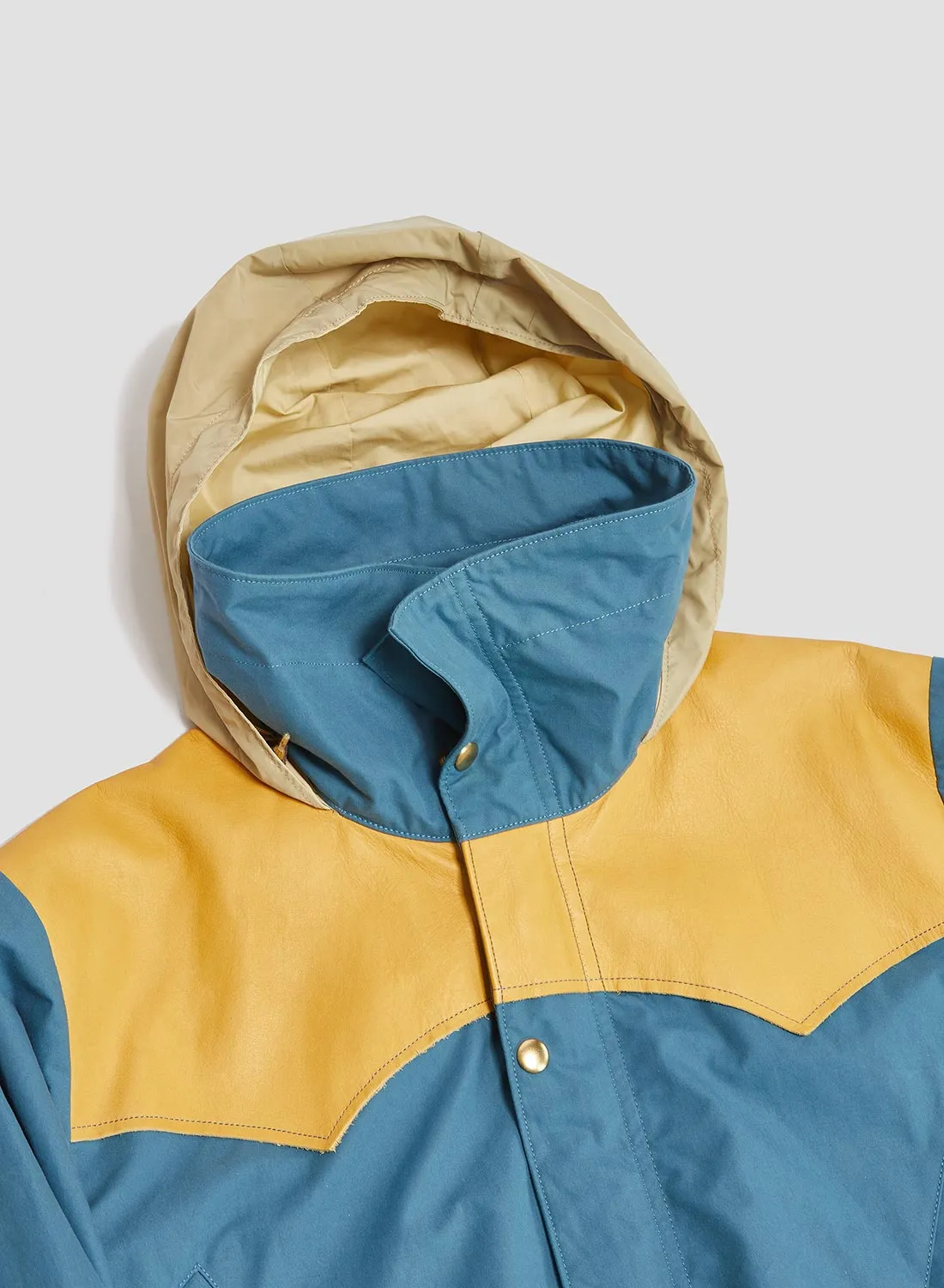 Rocky Mountain Featherbed x Nigel Cabourn Mountain Parka Dry Wax in Blue sold by Nigel Cabourn product image thumbnail 4