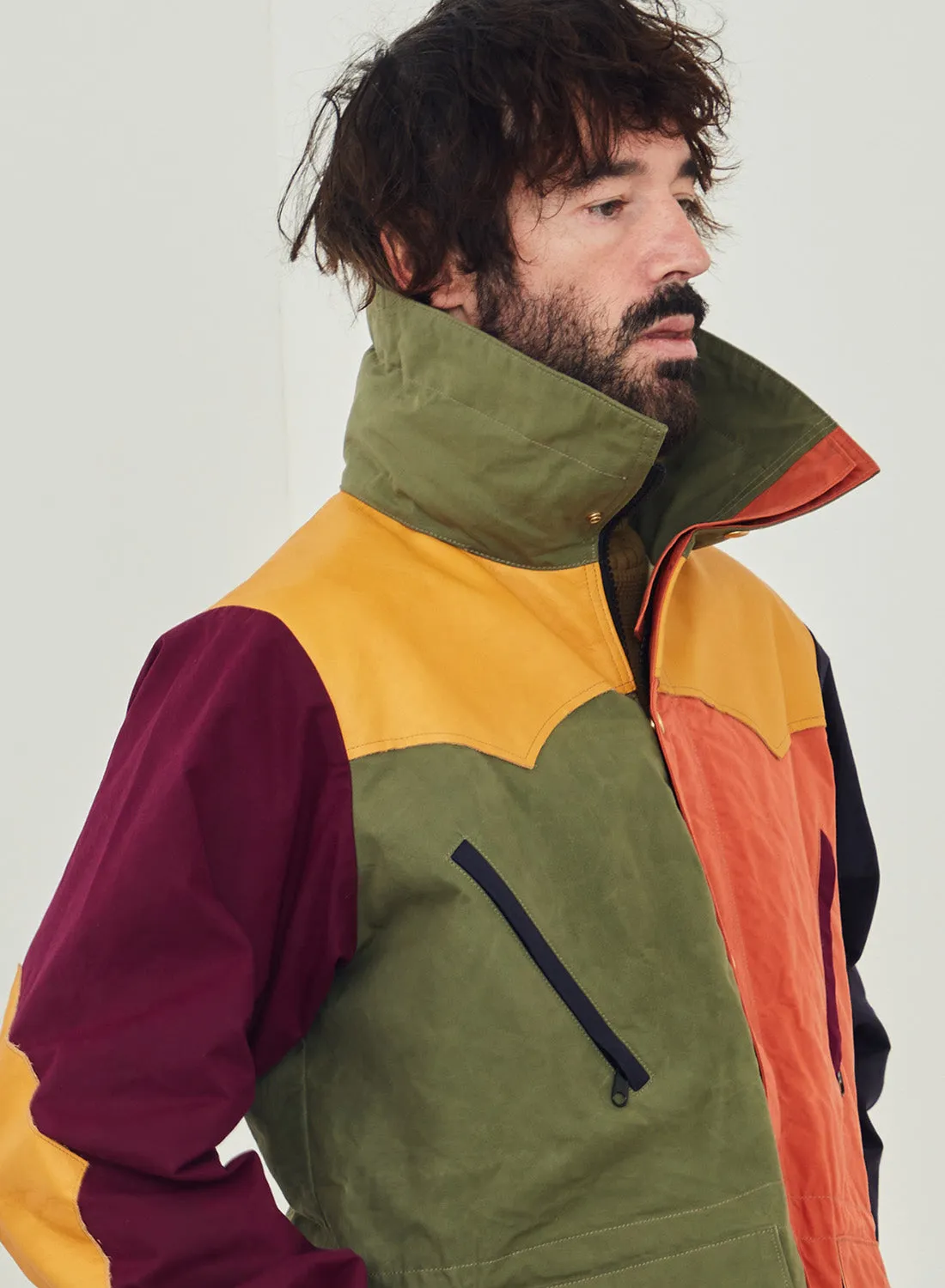 Rocky Mountain Featherbed x Nigel Cabourn Mountain Parka Dry Wax in Multicolour sold by Nigel Cabourn product image thumbnail 3